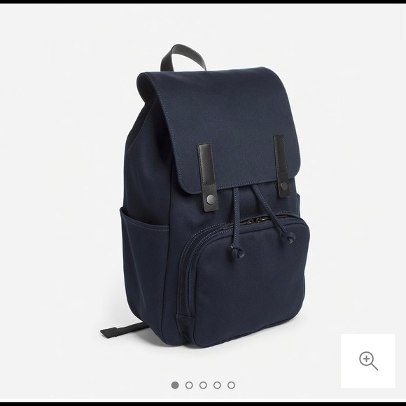 Everlane Handbags - Everlane Modern Snap Backpack Navy Blue